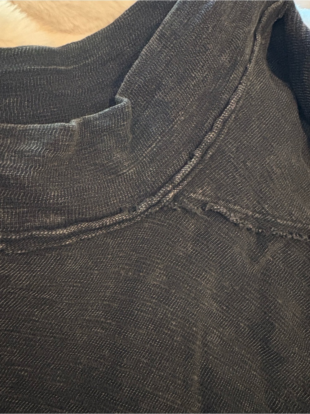 We The Free Washed Black Off-Shoulder Long Sleeve Top - Picture 6 of 7
